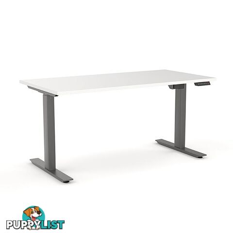 AGILE PRO Electric 2 Column Sit Standing Desk - 1200mm to 1800mm - Oak & White - OG_AGE2SSD126