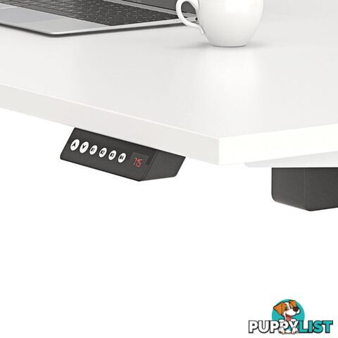 AGILE PRO Electric 2 Column Sit Standing Desk - 1200mm to 1800mm - White & Black - OG_AGE2SSD132