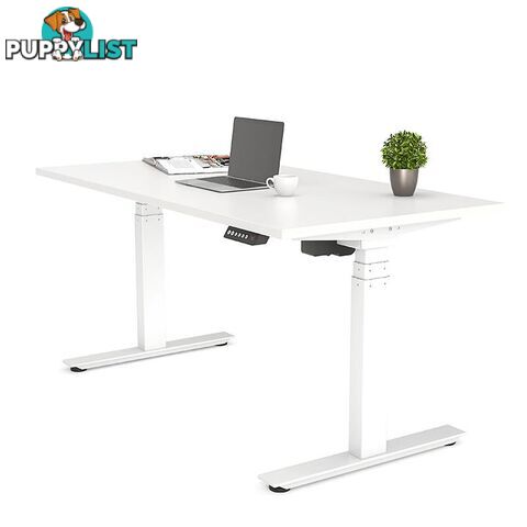 AGILE PRO Electric 2 Column Sit Standing Desk - 1200mm to 1800mm - White & Black - OG_AGE2SSD132