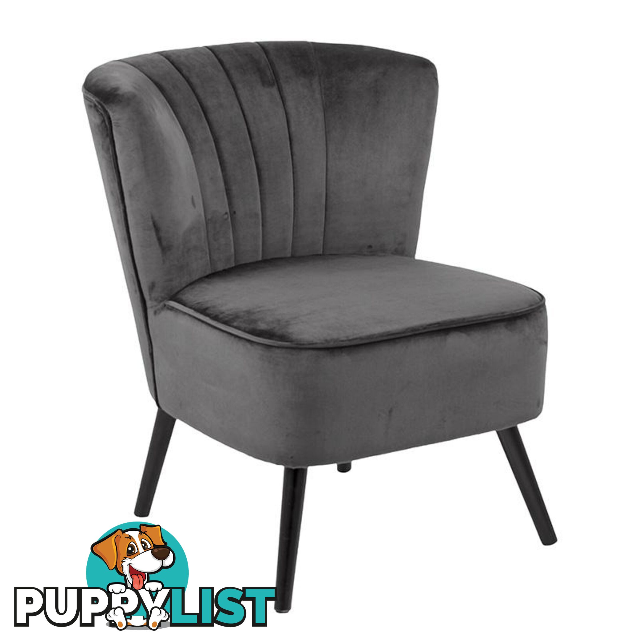 LEILA Lounge Chair - Dark Grey - AC-0000083362 - 5713941083005