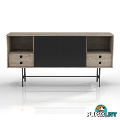 BAYLEN Sideboard 1.6M - Warm Oak & Black - WF-CW-01 - 9334719003757