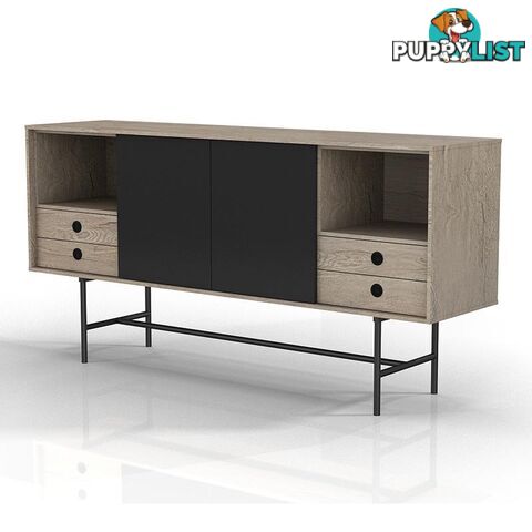 BAYLEN Sideboard 1.6M - Warm Oak & Black - WF-CW-01 - 9334719003757