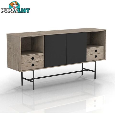 BAYLEN Sideboard 1.6M - Warm Oak & Black - WF-CW-01 - 9334719003757