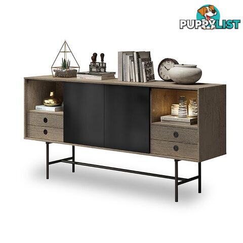 BAYLEN Sideboard 1.6M - Warm Oak & Black - WF-CW-01 - 9334719003757