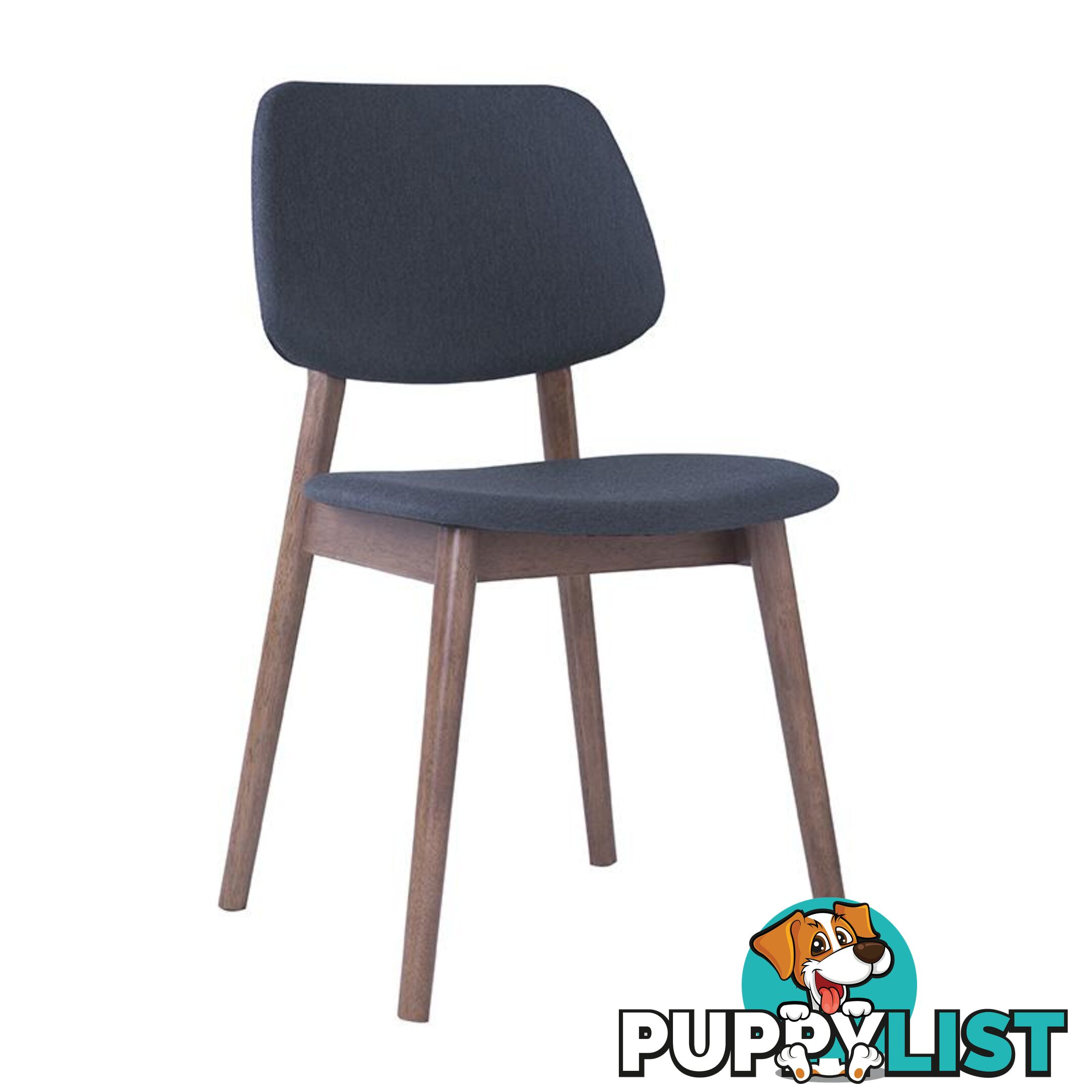 MERCY Dining Chair - Walnut/Dark Grey - 241156 - 9334719008400