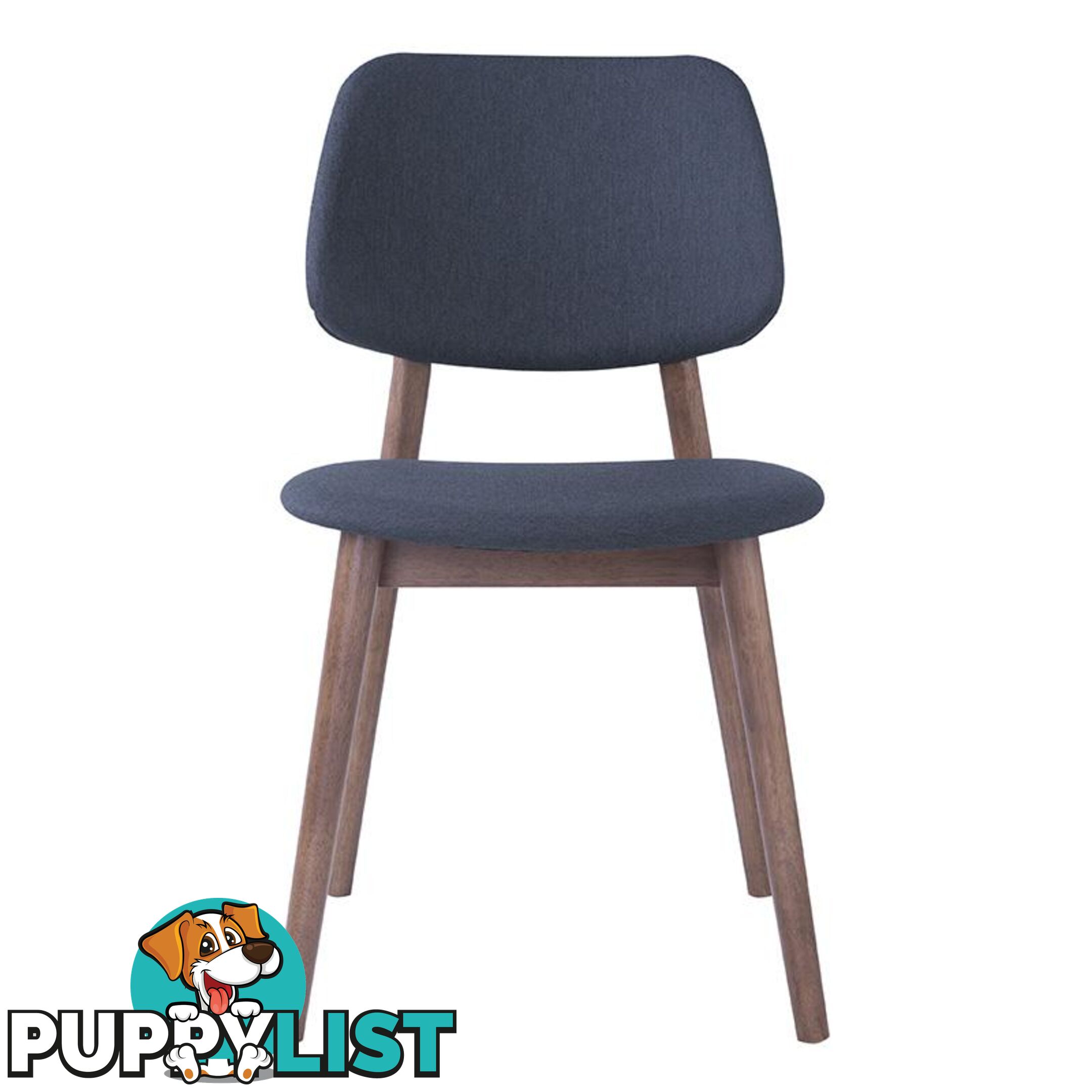 MERCY Dining Chair - Walnut/Dark Grey - 241156 - 9334719008400