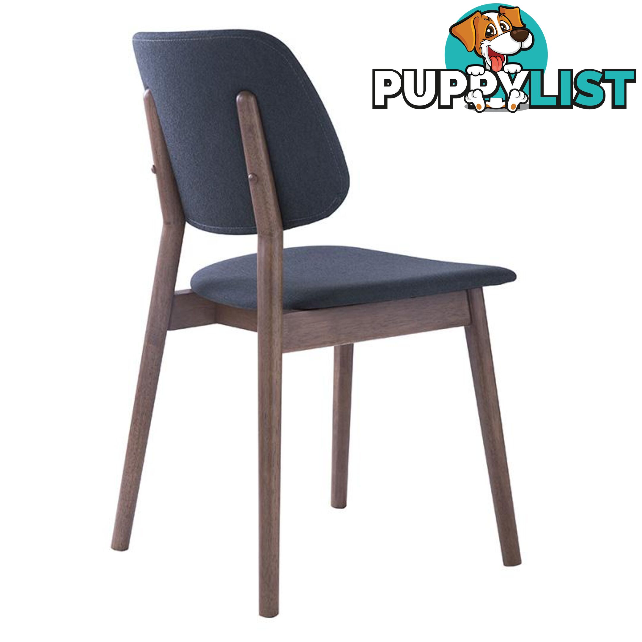 MERCY Dining Chair - Walnut/Dark Grey - 241156 - 9334719008400