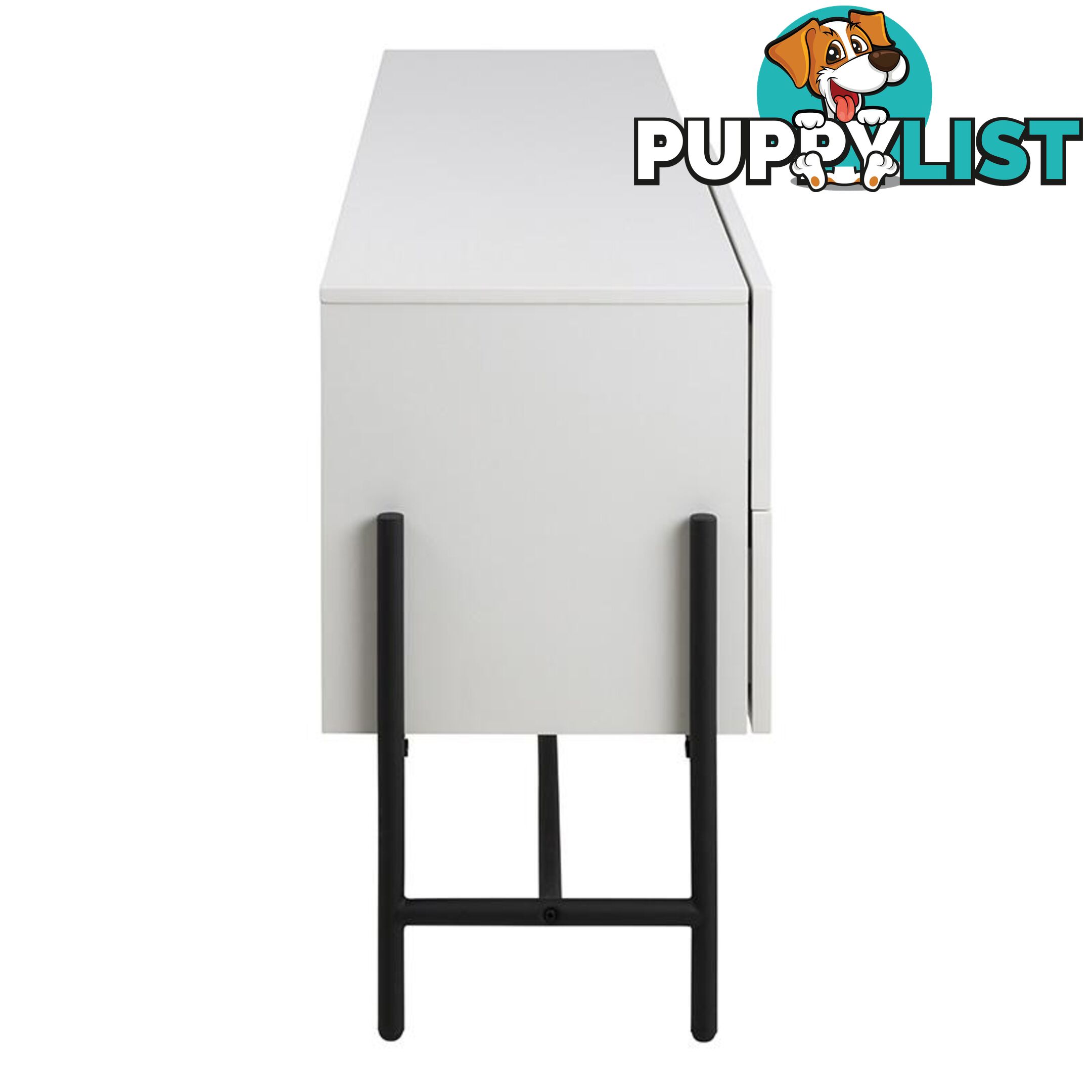 MOGEN Sideboard 185cm - White & Black - AC-H000018851 - 5713941044075