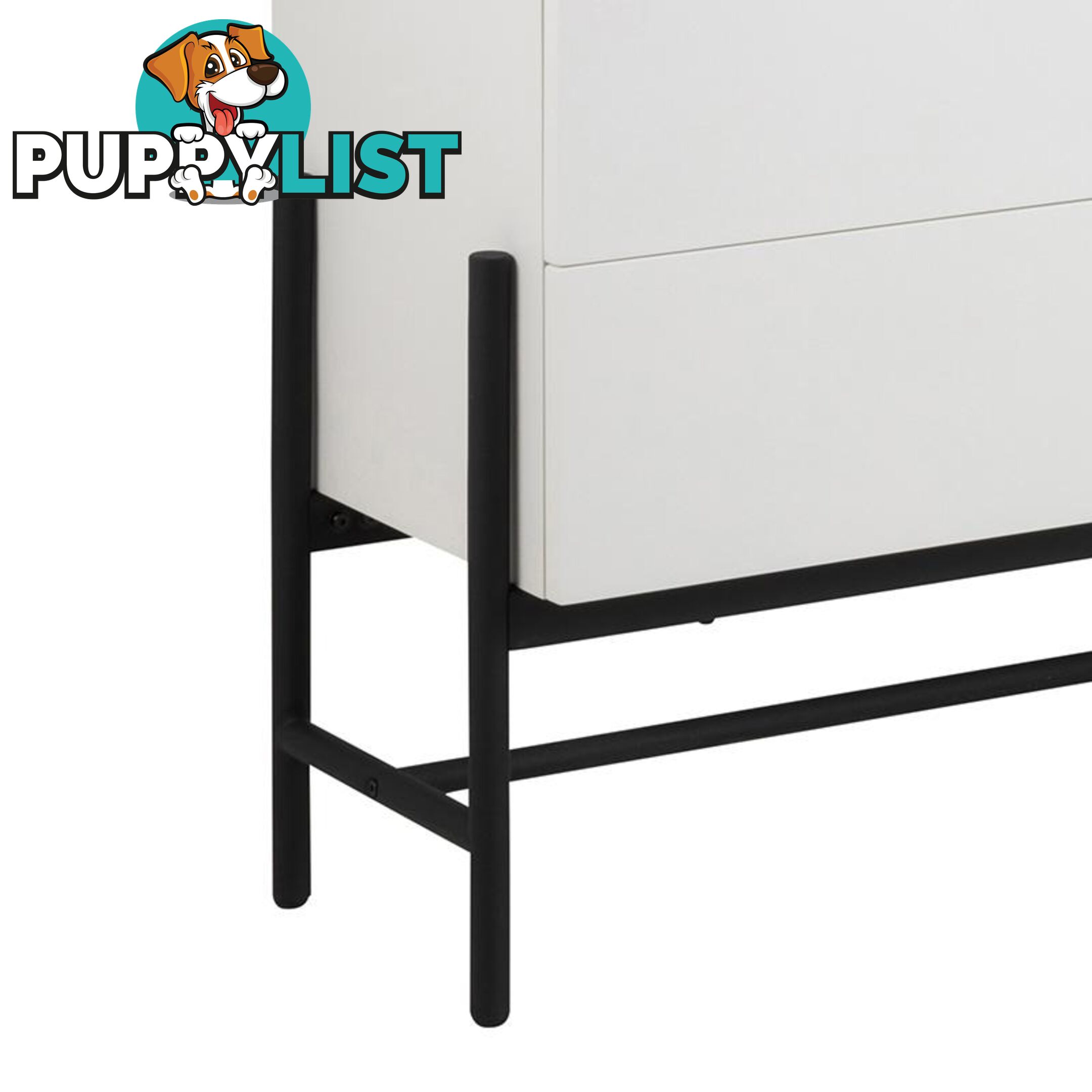 MOGEN Sideboard 185cm - White & Black - AC-H000018851 - 5713941044075