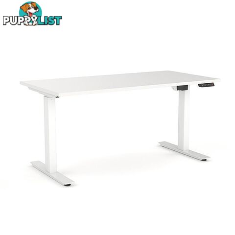 AGILE PRO Electric 2 Column Sit Standing Desk - 1200mm to 1800mm - White & White - OG_AGE2SSD147