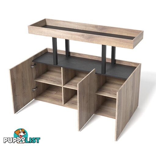 TRIBECA Credenza Cabinet 135cm - Warm Oak with Black - WF-ES001AC - 9334719010014