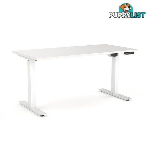 AGILE PRO Electric 2 Column Sit Standing Desk - 1200mm to 1800mm - White & White - OG_AGE2SSD155
