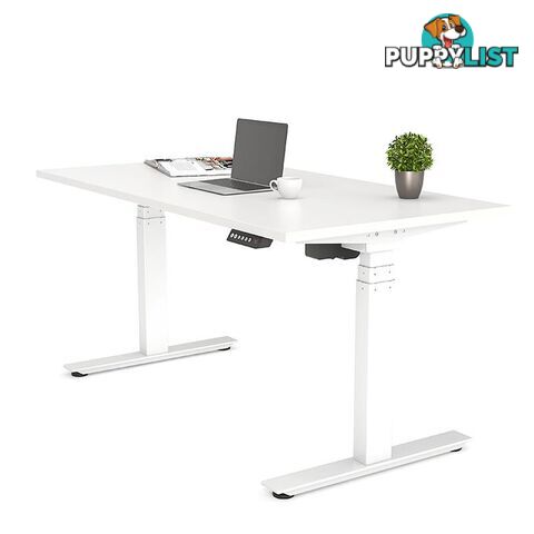 AGILE PRO Electric 2 Column Sit Standing Desk - 1200mm to 1800mm - White & White - OG_AGE2SSD155