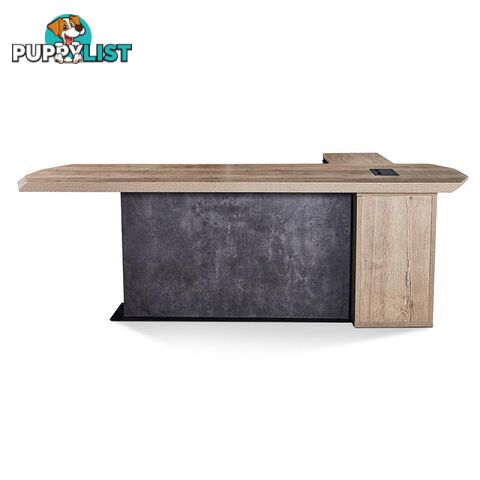 MAGNUS Executive Office Desk with Left Return 2.4M - Tobacco - WF-P3502 - 9334719004341