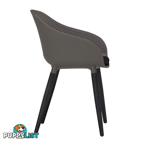 UNITY Arm Chair - Taupe & Black - 241255 - 9334719009711