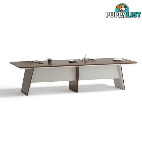 ANDERS Boardroom Table 3.2M - Australian Gold Oak & Beige - DF-TIAN-C0132 - 9334719011165