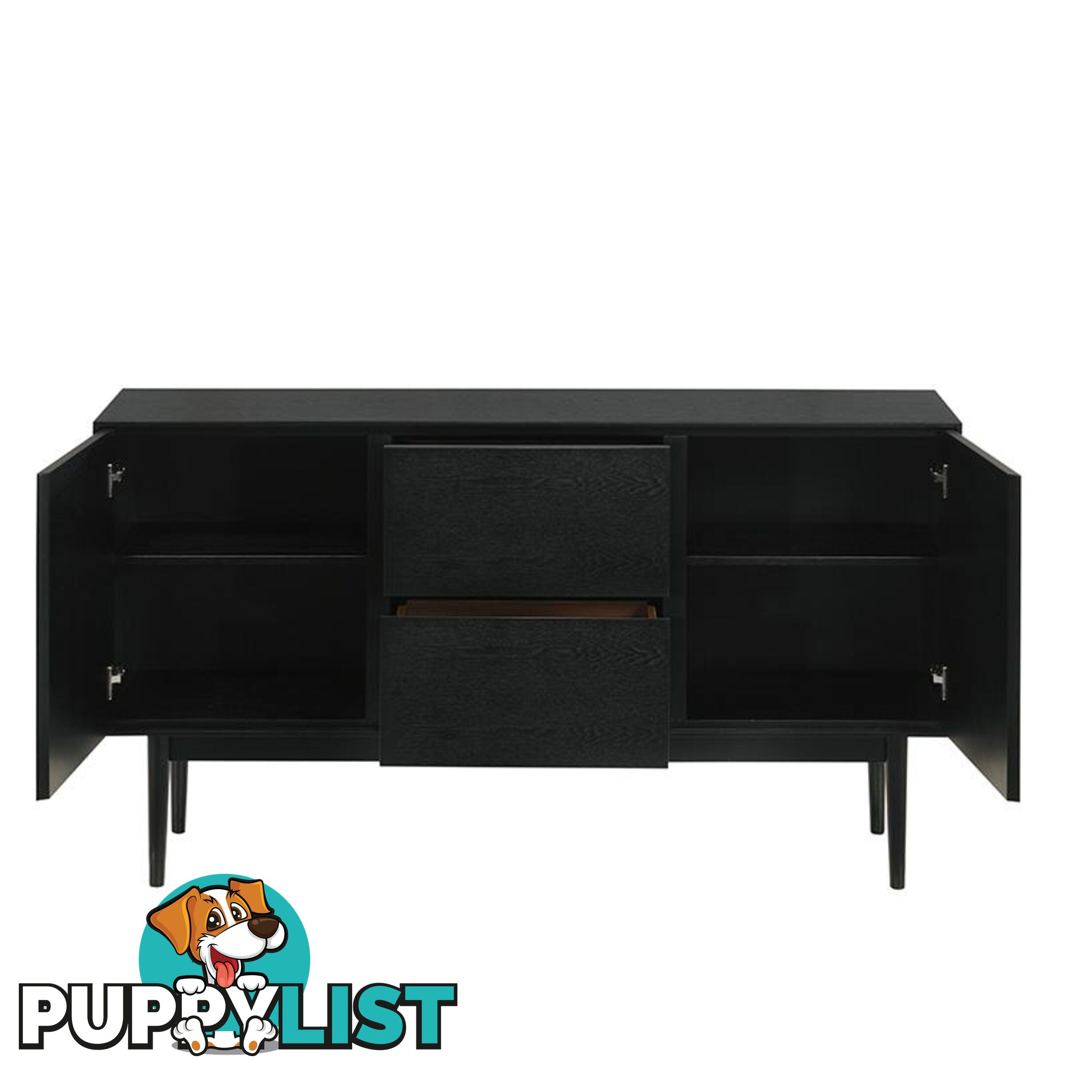 FANGO Sideboard 150cm - Black - IVS-5188 - 9334719007465