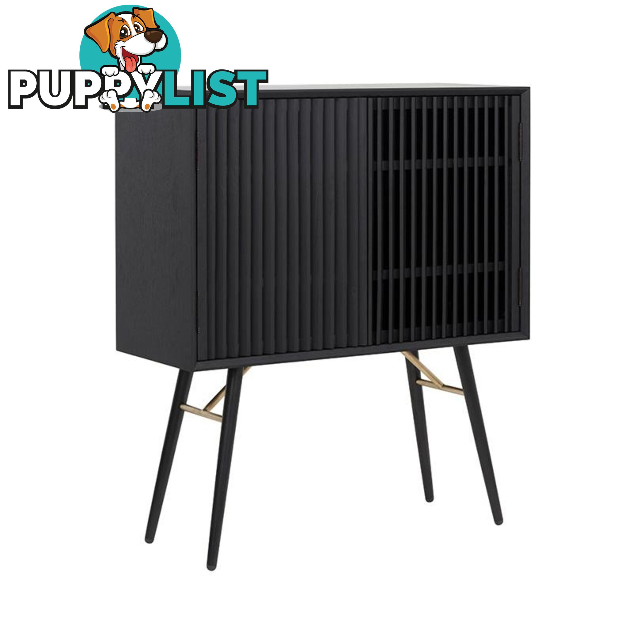 ASLOG Tall Sideboard 90cm - Black - DI-J9660 - 9334719001968