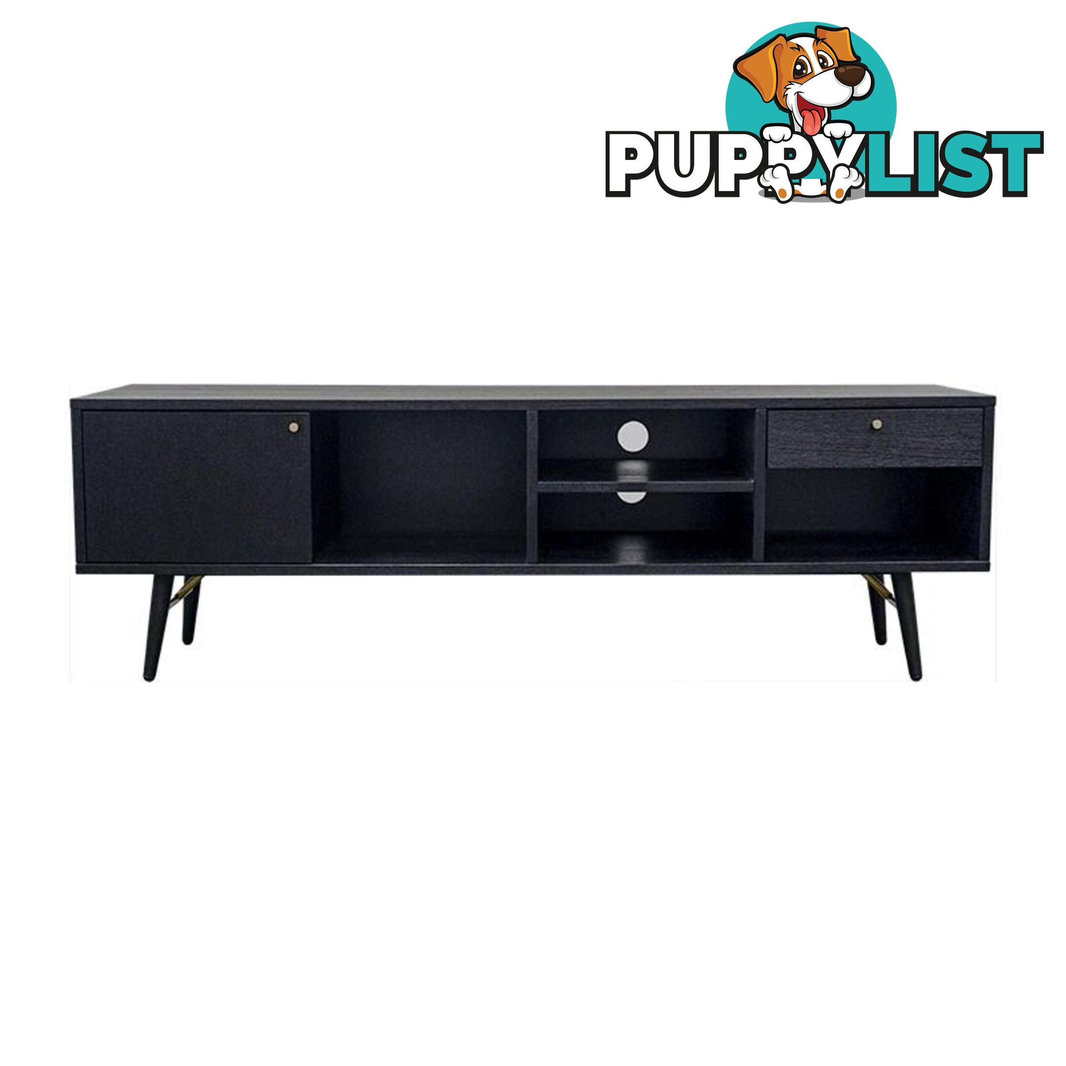 LUXE Entertainment TV Unit - 1.5M Black - AS-LUXTU01 - 9334719010922