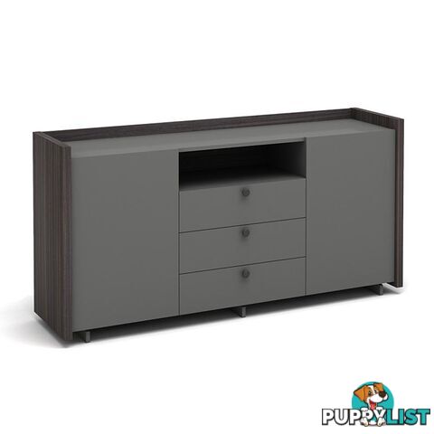 RADDIX Credenza Cabinet 160cm - Iron Grey & Brown - DF-FF-S0316 - 9334719003344