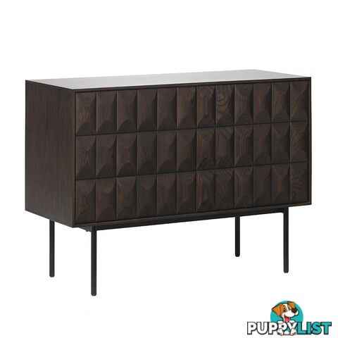 LATINA Sideboard 107cm - Dark Brown / Black - 43403181 - 5704745097152