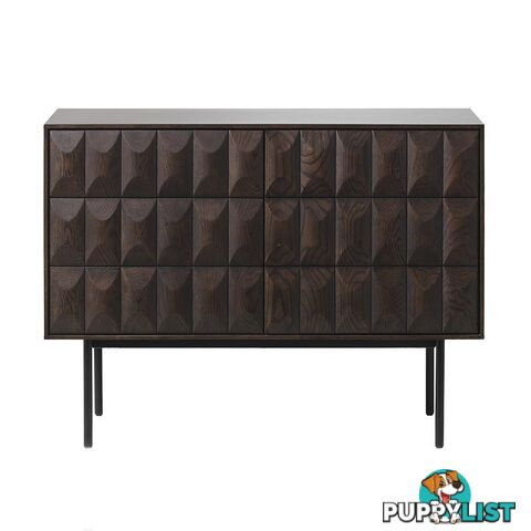 LATINA Sideboard 107cm - Dark Brown / Black - 43403181 - 5704745097152