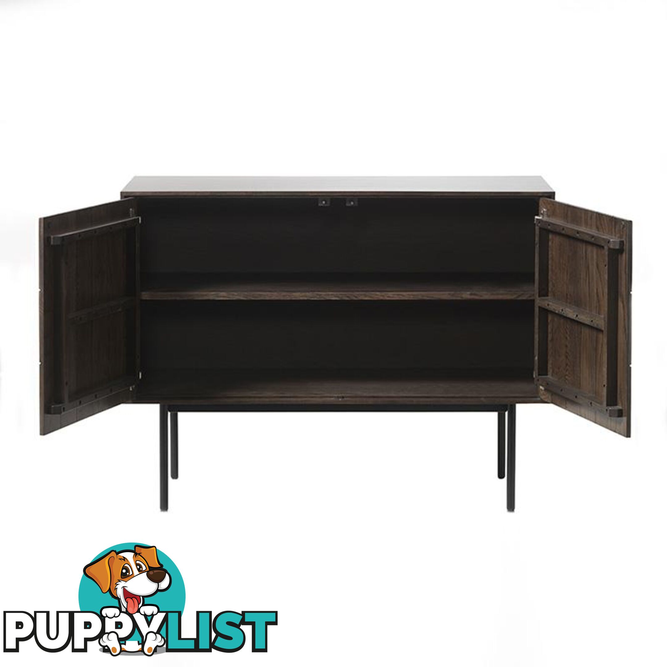 LATINA Sideboard 107cm - Dark Brown / Black - 43403181 - 5704745097152