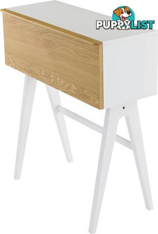 VALEN Study Desk 96cm - White & Oak - 123005 - 9334719000299