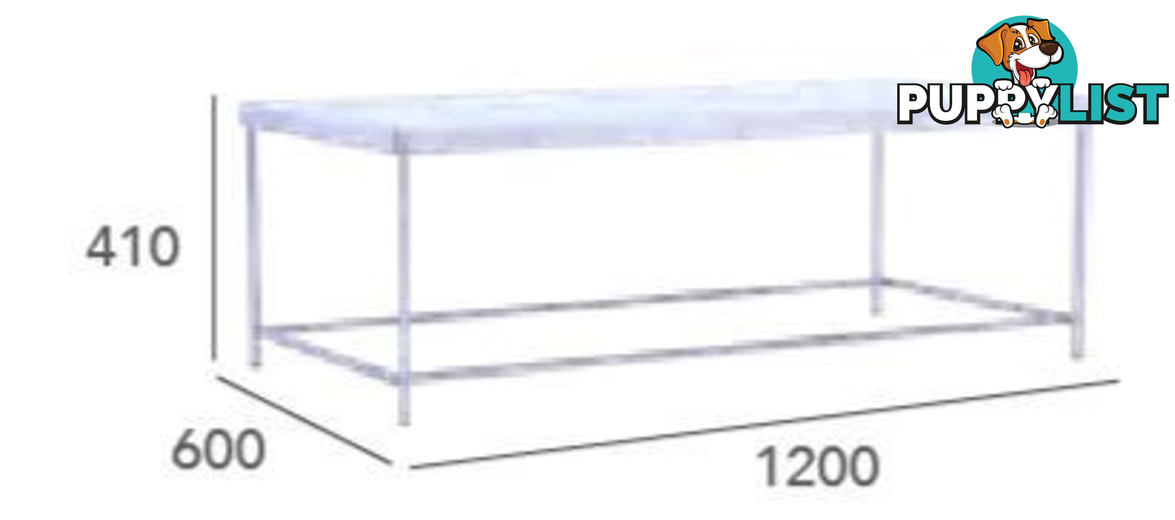 CAMEO Coffee Table Rectangular 1.2M - Mirror - 134005 - 9334719005225