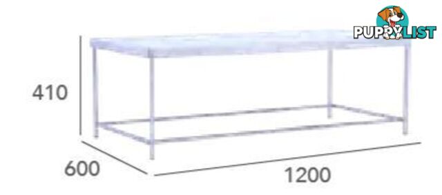 CAMEO Coffee Table Rectangular 1.2M - Mirror - 134005 - 9334719005225