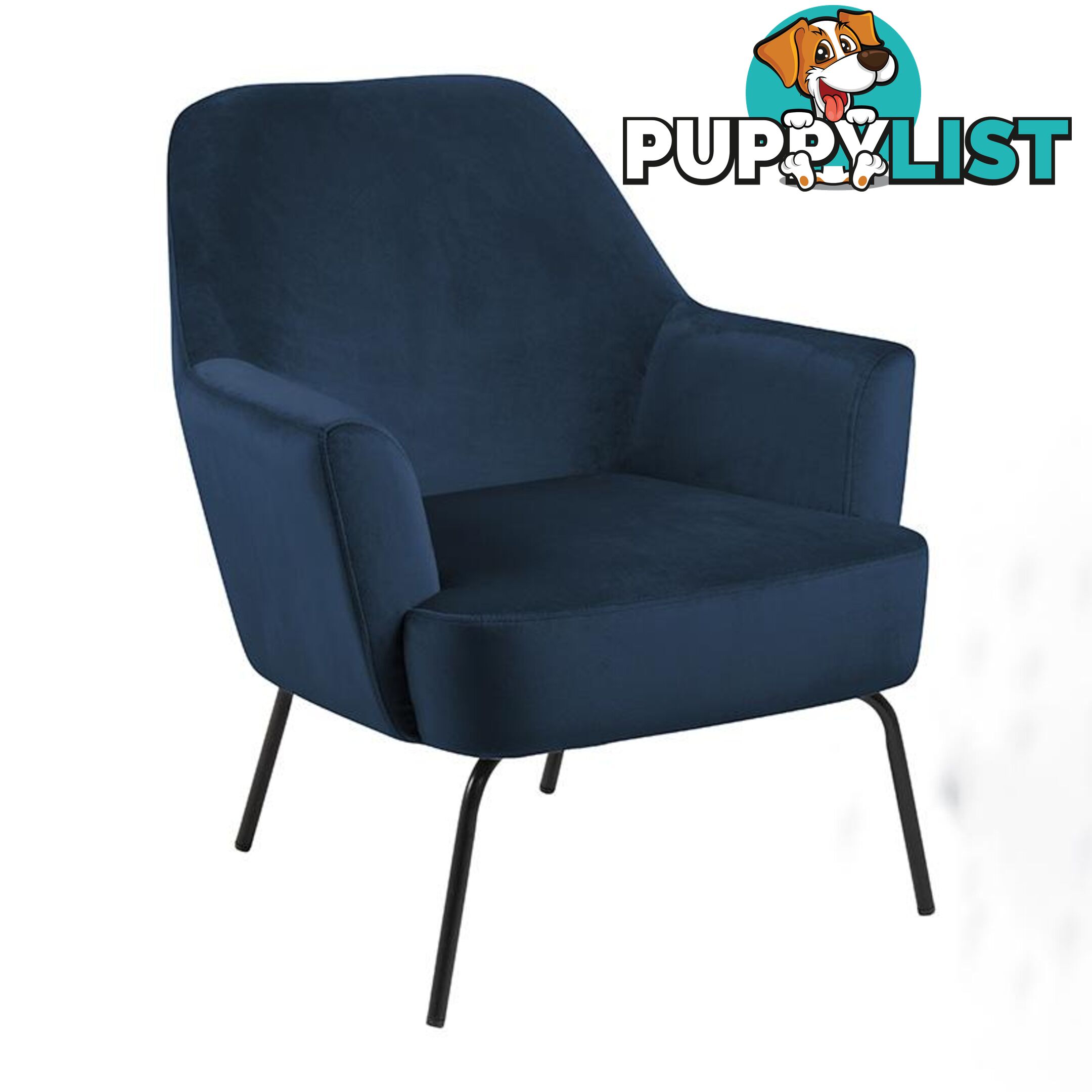 MONROE Lounge Chair - Navy Blue - AC-0000090654 - 5713941165848