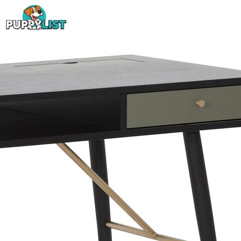 OMARI Study Desk 117cm - Black & Green - DI-J3496 - 9334719001692