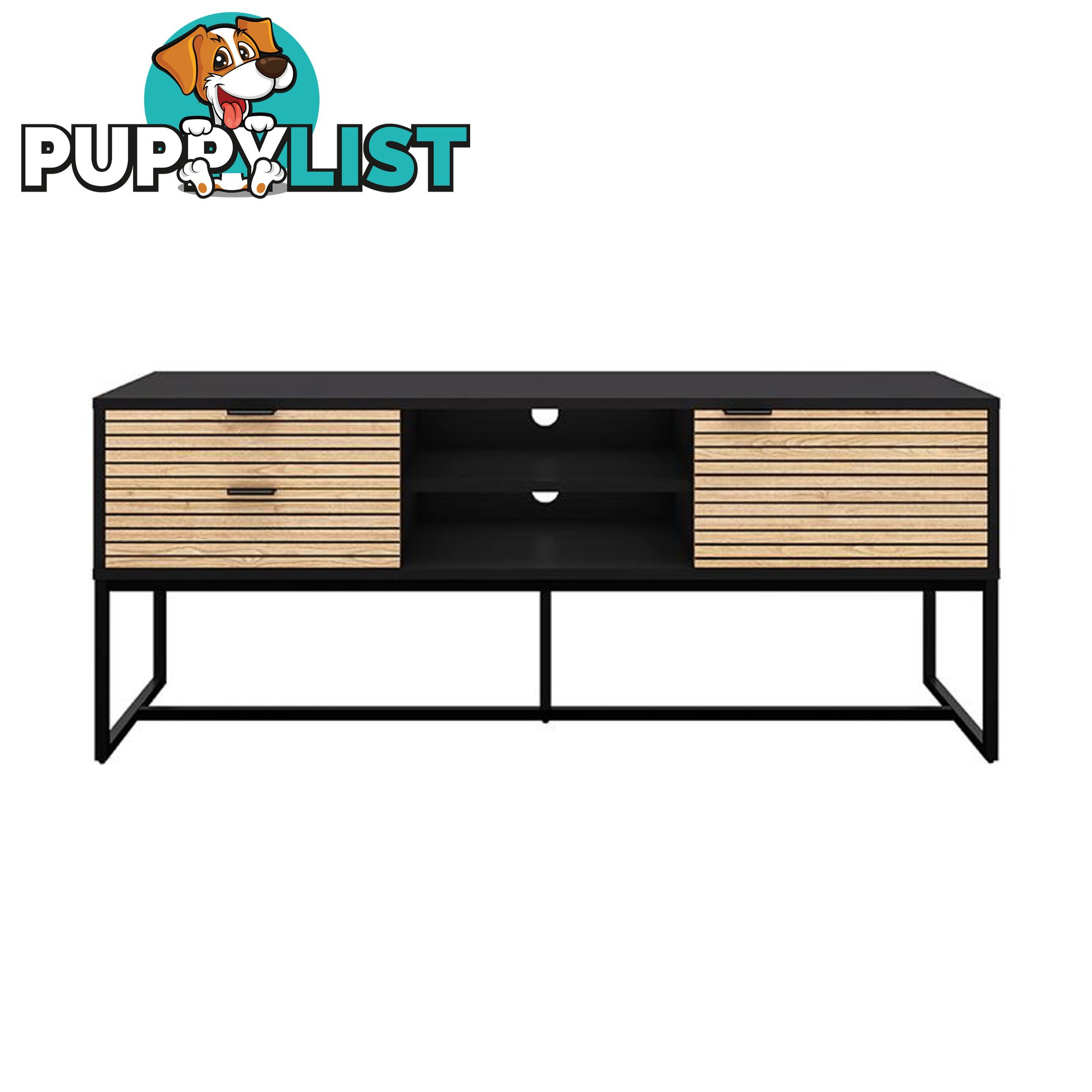 ODENCE Entertainment TV Unit - 150cm - Natural & Black - AS-ODENCETU01 - 9334719010960