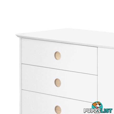 SABINE Sideboard 180cm - White/Natural - AC-91721-1 - 5705994999631