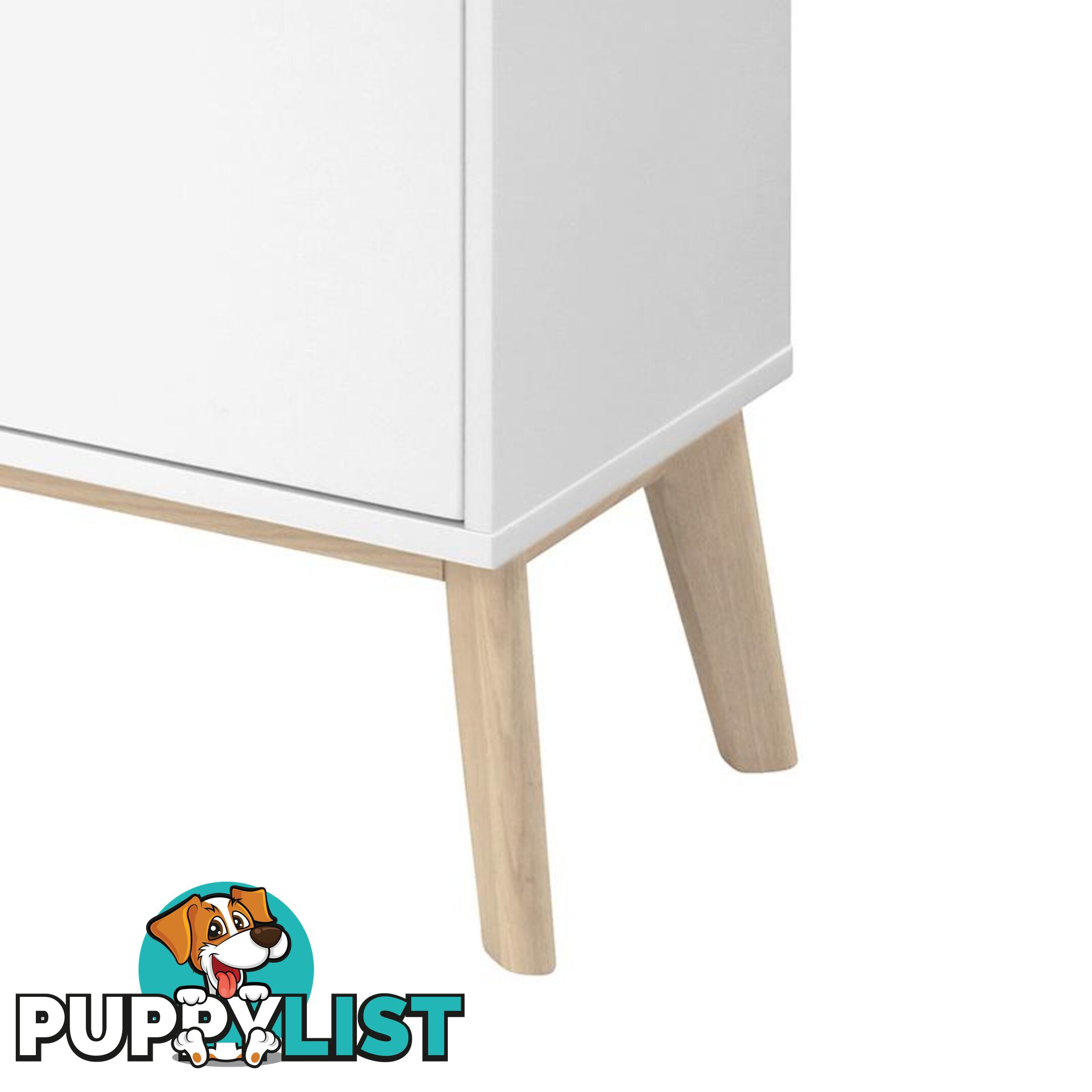 SABINE Sideboard 180cm - White/Natural - AC-91721-1 - 5705994999631