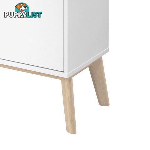 SABINE Sideboard 180cm - White/Natural - AC-91721-1 - 5705994999631