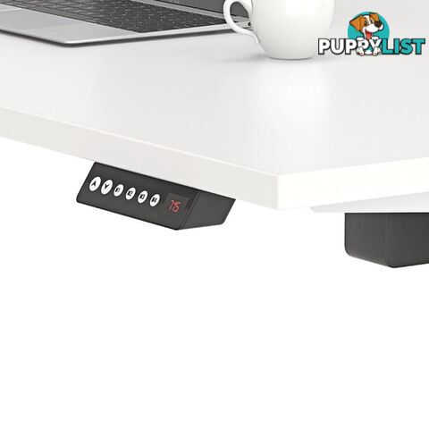 AGILE PRO Electric 2 Column Sit Standing Desk - 1200mm to 1800mm - White & Black - OG_AGE2SSD144