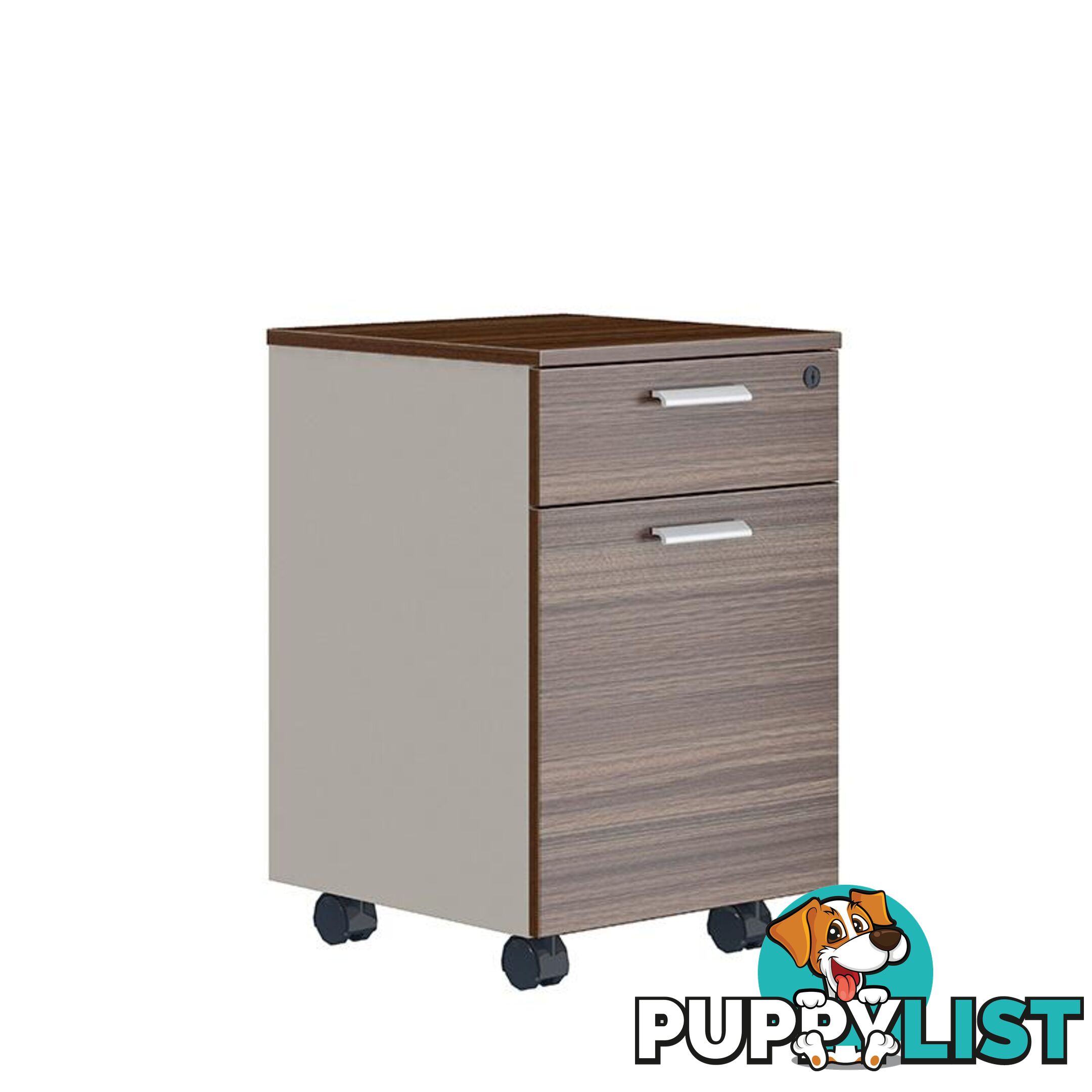 ANDERS Mobile Drawer Cabinet 40cm - Australian Gold Oak & Beige - DF-TIAN-H0101 - 9334719011202