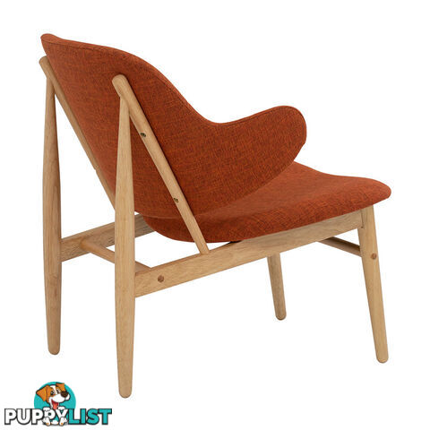 VERONIC Lounge Chair in Russet Fabric - 231286 - 9334719003634