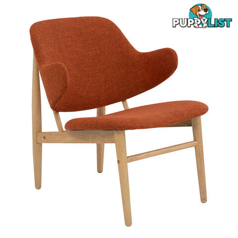 VERONIC Lounge Chair in Russet Fabric - 231286 - 9334719003634