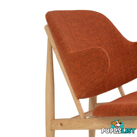 VERONIC Lounge Chair in Russet Fabric - 231286 - 9334719003634