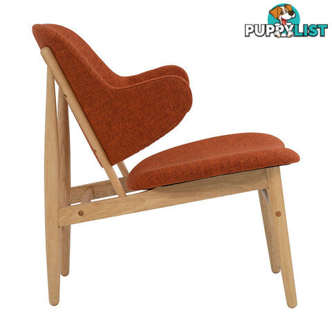 VERONIC Lounge Chair in Russet Fabric - 231286 - 9334719003634