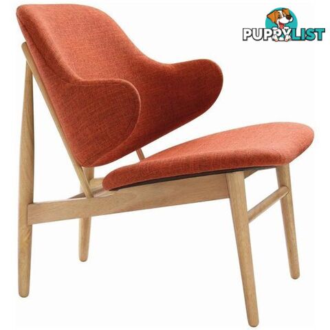 VERONIC Lounge Chair in Russet Fabric - 231286 - 9334719003634