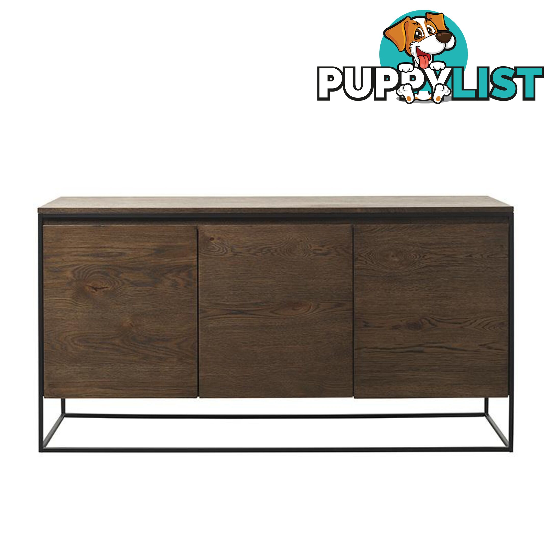 RIVOLI Sideboard 1.55M -  Smoked Oak / Black - 40813020 - 5704745088419