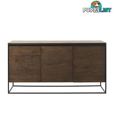 RIVOLI Sideboard 1.55M -  Smoked Oak / Black - 40813020 - 5704745088419