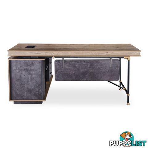 PARKER Executive Office Desk with Right Return 1.8M - Tobacco - WF-PW001A-R - 9334719004389