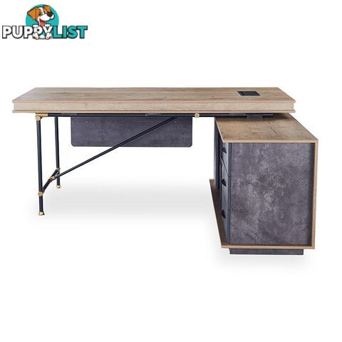 PARKER Executive Office Desk with Right Return 1.8M - Tobacco - WF-PW001A-R - 9334719004389