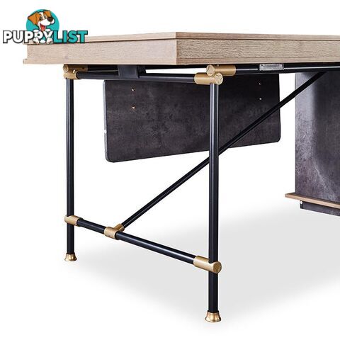 PARKER Executive Office Desk with Right Return 1.8M - Tobacco - WF-PW001A-R - 9334719004389