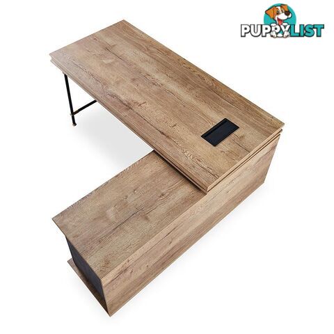 PARKER Executive Office Desk with Right Return 1.8M - Tobacco - WF-PW001A-R - 9334719004389