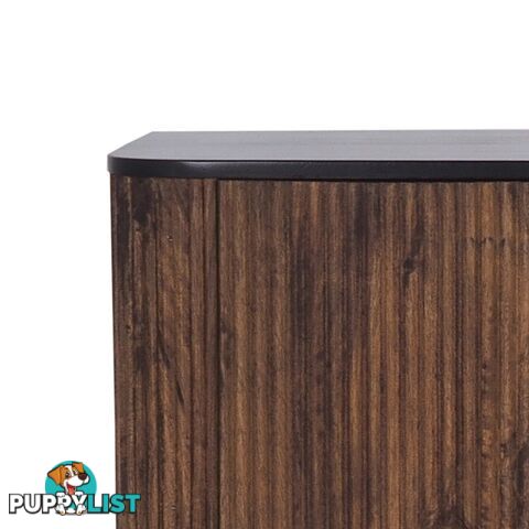 KAASNI Sideboard 160 cm Solid Mango Wood - Honey & Black - LX-2101 - 9334719011967